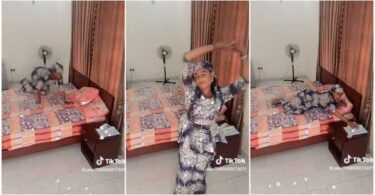 "Mama Don Lodge Oh": Nigerian Woman Records Herself in a Hotel Room, Plays around Like It's Her First Time