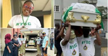 Tears as Corps Member Who Died in Lagos Train Accident Is Buried, Photos Emerge