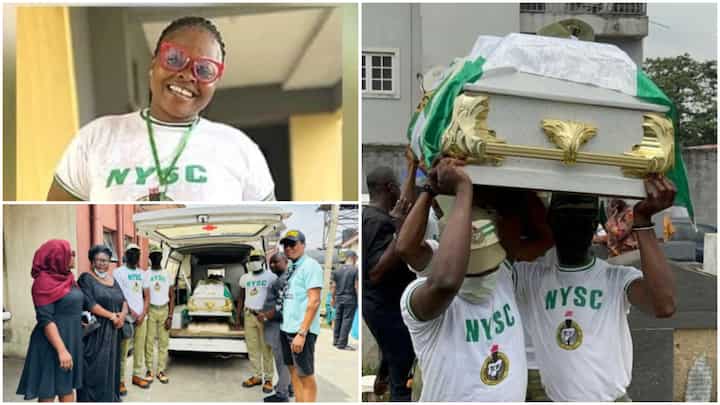 Tears as Corps Member Who Died in Lagos Train Accident Is Buried, Photos Emerge