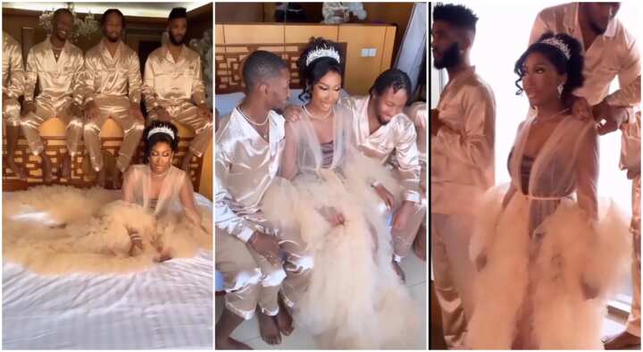"Her Husband Must Not Misbehave": 4 Grown Men Attend Their Sister's Wedding as Bridesmaids, Video Goes Viral