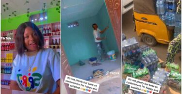 Nigerian Lady Praises Husband Who Rented Shop for Her, Shares Video of Simple Interior Decor & Goods