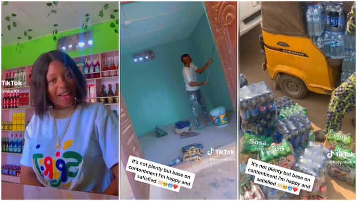 Nigerian Lady Praises Husband Who Rented Shop for Her, Shares Video of Simple Interior Decor & Goods