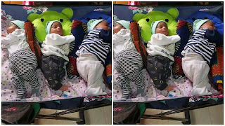 Joy as Couple welcomes triplets after 8 years of waiting, no IVF, natural Conception (Photos)