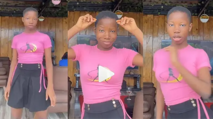 “U never Ripe oh, leave this Whining” – A Fan wrote as little comedian Emmanuella Whines Wa!st on TikTok (Video)