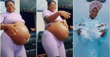 Pregnant Lady Gives Birth to Twins Days After, She Dances and Shakes Her Large Baby Bump, Video Stirs Reactions