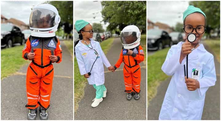 See Elon Musk On His Way To The Moon: Nigerian Boy Steps Out For His School Science Day Dressed Like Astronaut