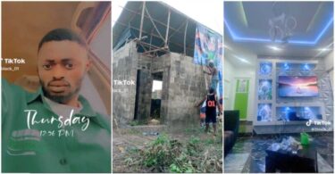 Nigerian Man Builds Small House on His Land, Video of Classy Interior Decor Trends