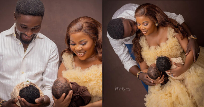 Actor Adeniyi Johnson, Seyi Edun Celebrate Their Twins 41 Days After Birth