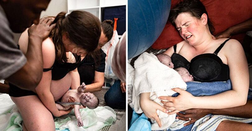 Breathtaking Twin Home Birth Caught on Camera