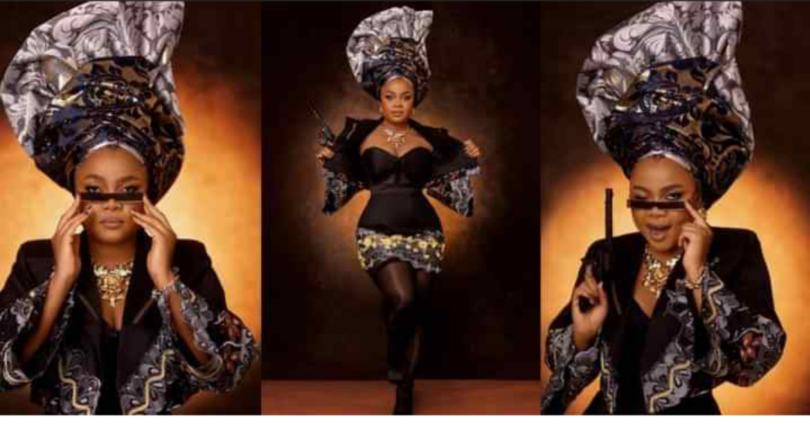 “You ki!!ed this” Funke Akindele, others hail Bimbo Ademoye over her gangster outfit to ‘Gang of Lagos’ movie premiere