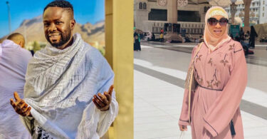 “My latest Alhaja”- Actor Ibrahim Yekini gushes on wife as she went for lesser Hajj