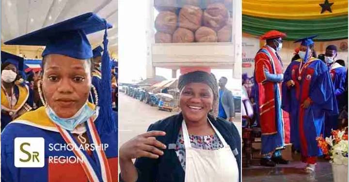 Young woman who hawks food to fund her university education finally bags first-class