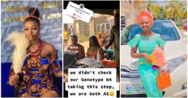 "We Are Both AS": Nigerian Couple Discover Their Genotype after Traditional Wedding , Bride Cries out