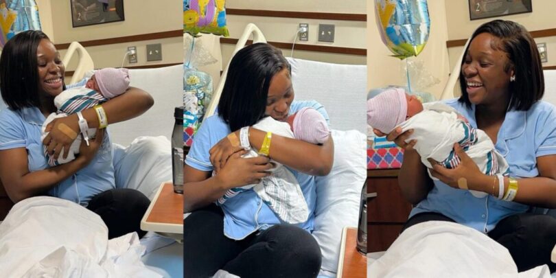 “My testimonies are so many” Tomike Adeoye emotional as she welcomes second child (Photos)