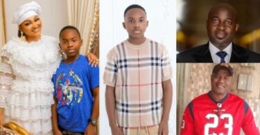 Kazim Adeoti reacts as Mercy Aigbe and her ex-husband, Lanre Gentry celebrate son on 13th birthday