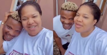 Comic actor Ijoba Lande excited as he meet up with Toyin Abraham