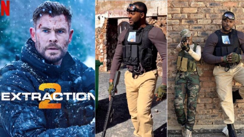 Nigerian actor Bolanle Ninalowo features in Hollywood movie Extraction 2 (Photos/Video)