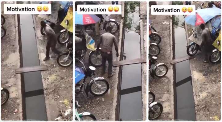 "Better Than Yahoo Yahoo": Man Makes Money After Creating Small Bridge for Okada Riders, Video Goes Viral