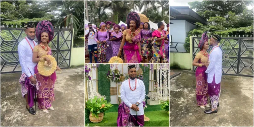 “Talking stage started in JSS 2” – Man marries schoolmate after 16 years of dating