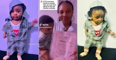 Mother Displays Birth Certificate of Baby who Started Standing at 3 Months, Video Trends