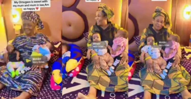 Mother of quintuplets overjoyed as her mom and mom-in-law show up for Omugwo [Video]