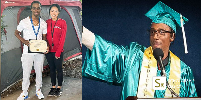 Determined man who lost his home to pandemic goes back to school, graduates as the best student