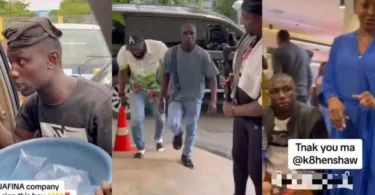 Dr. H2O, young man who hawked Acquafina bottled water, arrives Lagos, meets Acquafina ambassador (Video)