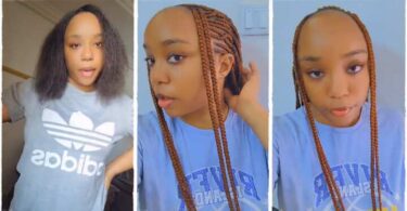 Lady With Extended Forehead Braids Her Hair to Expose it, Video Goes Viral