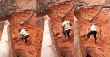 One legged Man trends over his hard-work on a construction site (Video)