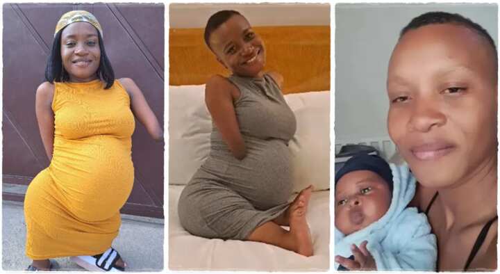 Physically Challenged Woman Shows Off Her Pregnancy, Welcomes Beautiful Baby