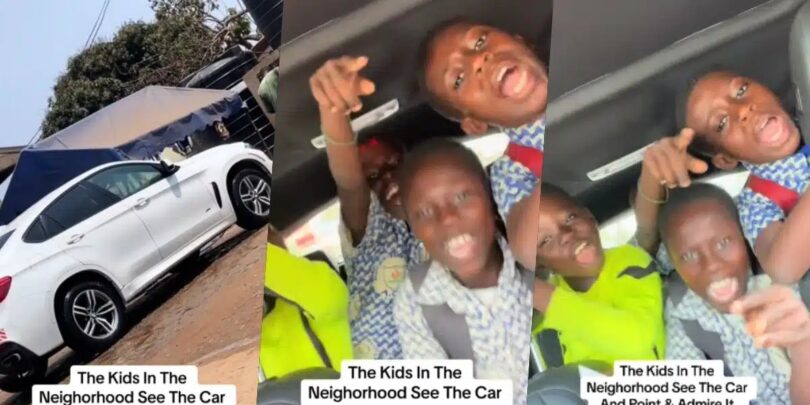 Man takes neighborhood kids who constantly admire his car on a ride after school (Video)