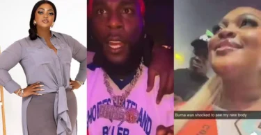 Burna Boy’s priceless reaction as he sees Eniola Badmus in her new body