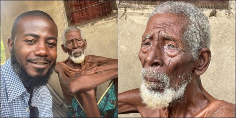 Man shares photos of oldest man in his village, his age leaves many dumbfounded