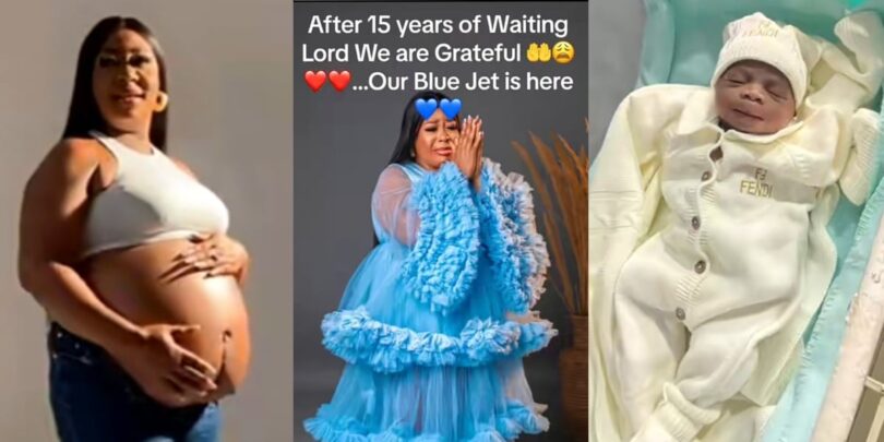 Nigerian woman welcomes baby after 15-year Of Waiting