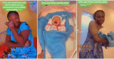 Woman who cried bitterly after having stillbirth overjoyed as she delivers baby barely 2 years later